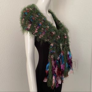 Platania green multi color scarf